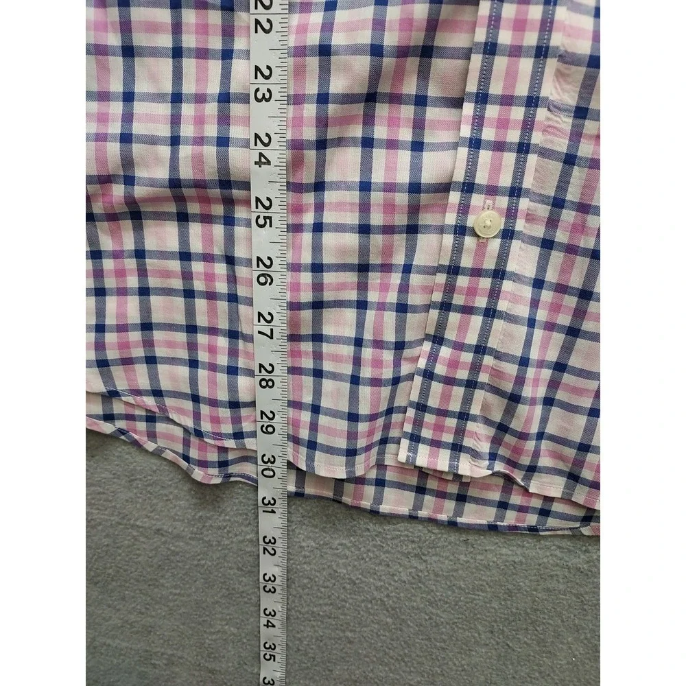 Banana Republic Men Shirt M Multicolor Plaid Button Down Long Sleeve Logo Casual